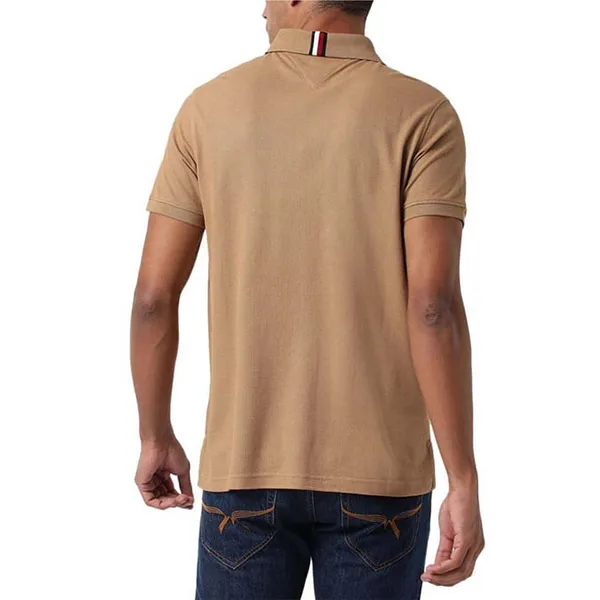 Áo Polo Nam Tommy Hilfiger Embroidered TH Logo 78j9451210 GD04 Tshirt Màu Vàng Nâu Size M