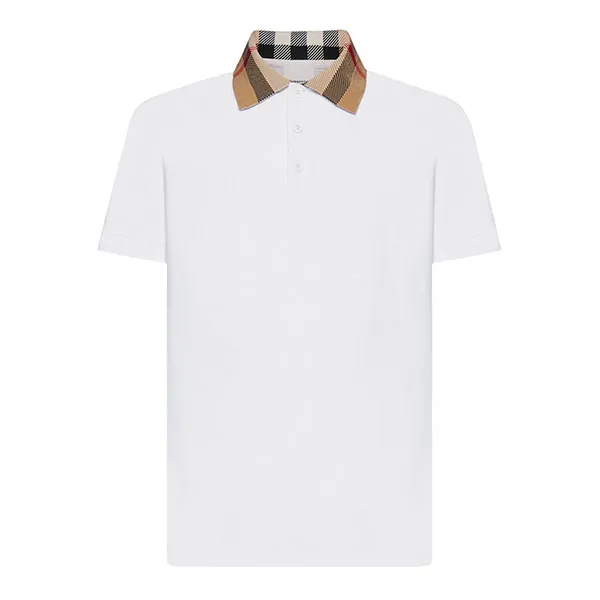 Áo Polo Nam Burberry Cody Cotton Polo Shirt 8071621 A1464 Màu Trắng Size 2XL