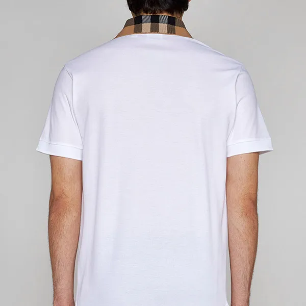 Áo Polo Nam Burberry Cody Cotton Polo Shirt 8071621 A1464 Màu Trắng Size 2XL