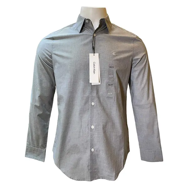Áo Sơ Mi Dài Tay Nam Calvin Klein CK SP405864144 Màu Xám Size XS