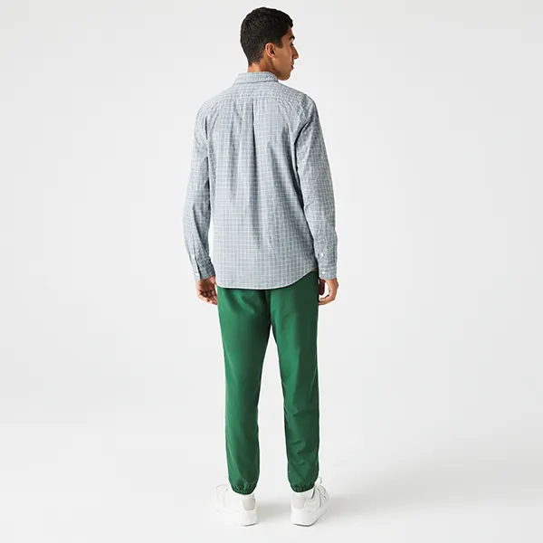 Áo Sơ Mi Dài Tay Nam Lacoste Regular Fit Check Print Shirt CH0193 00 TQ1 Màu Kẻ Xanh Lá Size 39