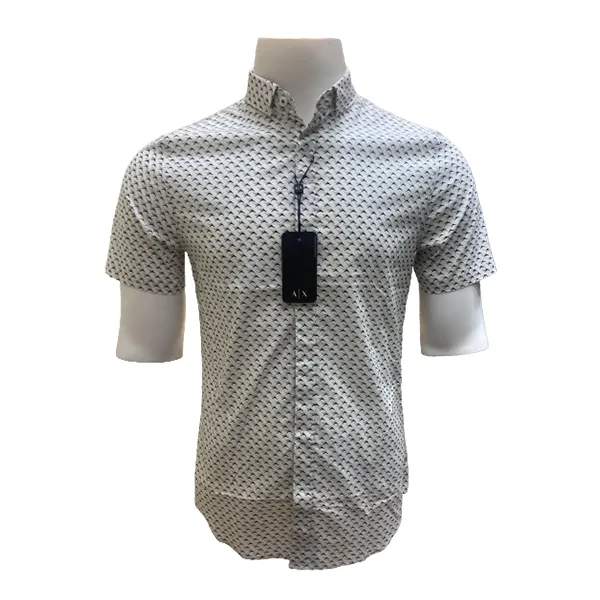 Áo Sơ Mi Nam Armani Exchange Shirt 3HZC04 ZNEAZ GE03 Màu Trắng Họa Tiết Size M - Thời trang - Vua Hàng Hiệu