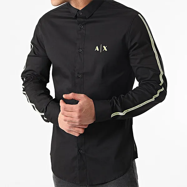 Áo Sơ Mi Nam Armani Exchange Shirt 3KZC17 ZNQFZ GE03 Màu Đen Size S