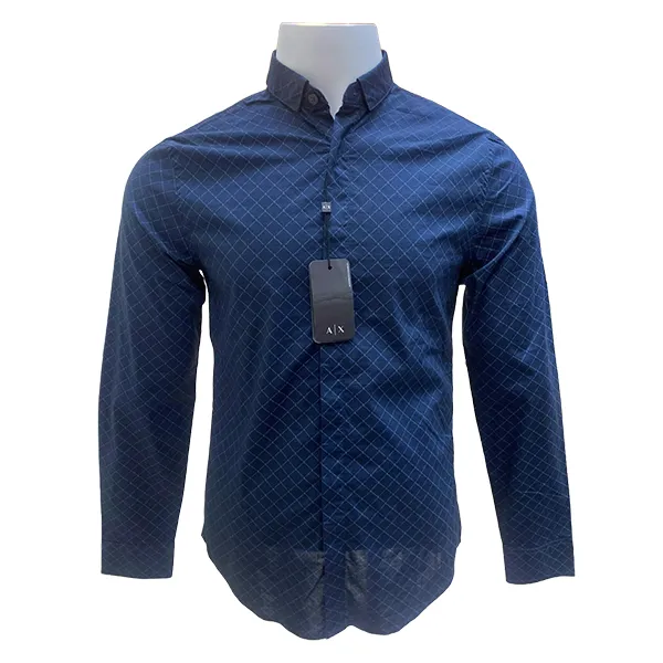 Áo Sơ Mi Nam Armani Exchange Shirt 3KZC25 ZNEAZ GE03 Màu Xanh Navy Size S