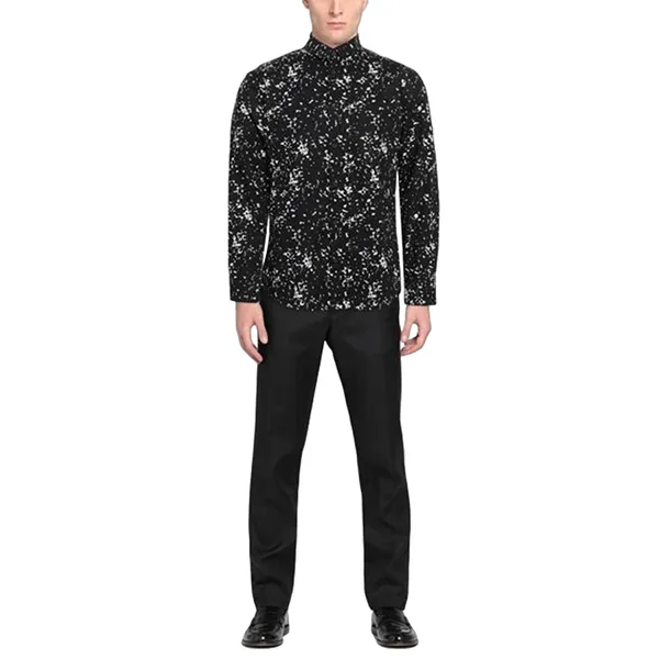 Áo Sơ Mi Nam Armani Exchange Splatter Print Long Sleeve Woven Shirt Black Màu Đen Họa Tiết Size XS