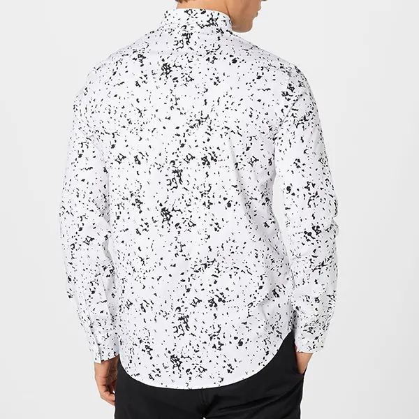 Áo Sơ Mi Nam Armani Exchange Splatter Print Long Sleeve Woven Shirt White Màu Trắng Họa Tiết Size XS - Thời trang - Vua Hàng Hiệu