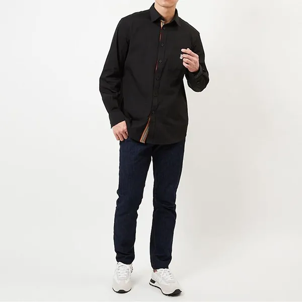 Áo Sơ Mi Nam Burberry Chappel 8057473 A1189 Black Màu Đen