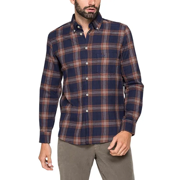 Áo Sơ Mi Nam Carrera Jeans Yarn-Dyed Fantasy Shirt 213B1220A_C65 Màu Xanh/Cam Size L - Thời trang - Vua Hàng Hiệu