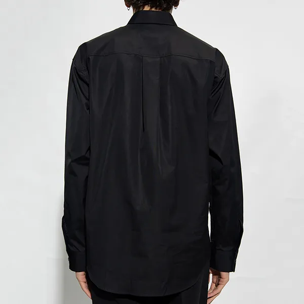 Áo Sơ Mi Nam Dsquared2 Black With Logo ICON Printed S79DL0026 S36275 900 Màu Đen