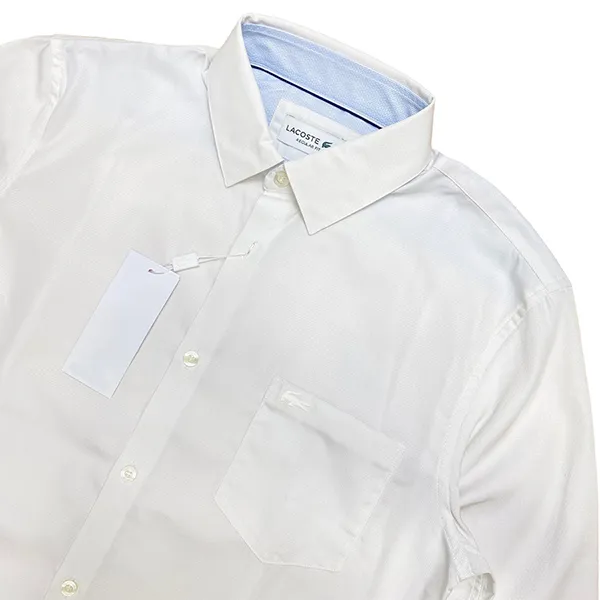 Áo Sơ Mi Nam Lacoste Men's Long Sleeve Regular CH9964 179 Màu Trắng Size 38