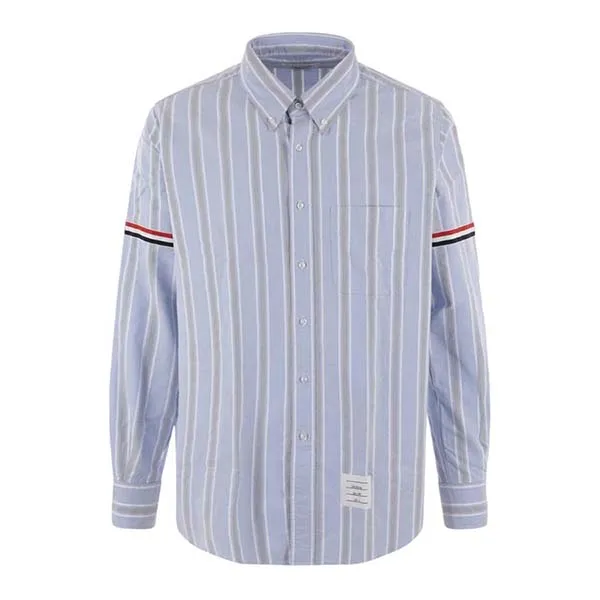 Áo Sơ Mi Nam Thom Browne Stripe Oxford Armband Straight Fit MWL301AF0352480 Màu Xanh