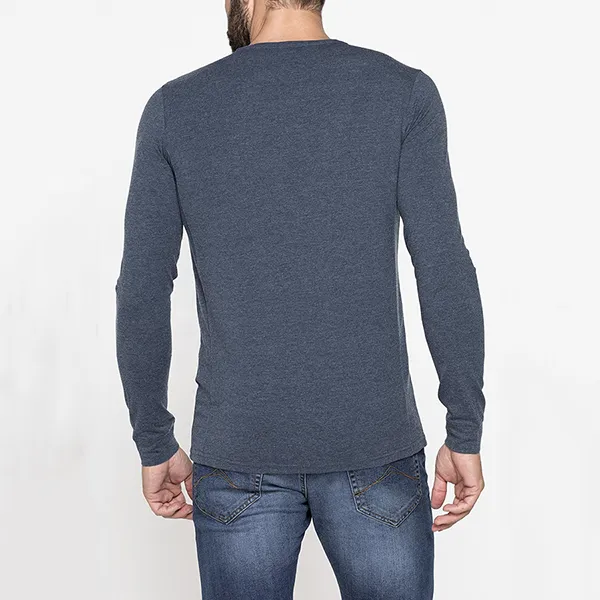 Áo Thun Dài Tay Nam Carrera Jeans Long Sleeve Slim Fit T-Shirt 8150031A_G99 Màu Xanh Size L - Thời trang - Vua Hàng Hiệu