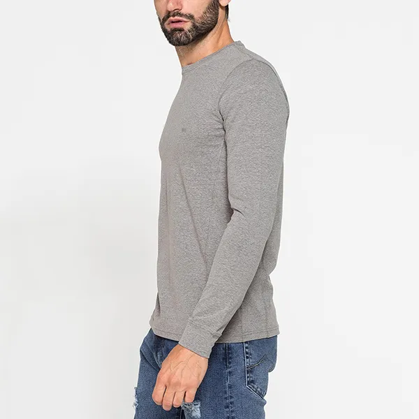 Áo Thun Dài Tay Nam Carrera Jeans Long Sleeve Slim Fit T-Shirt 8150031A_L97 Màu Xám Size S - 3