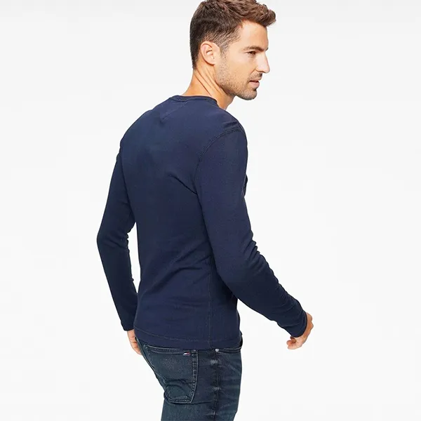 Áo Thun Dài Tay Nam Tommy Hilfiger T-Shirt DM0DM04409_BL002 Màu Xanh Than Size S