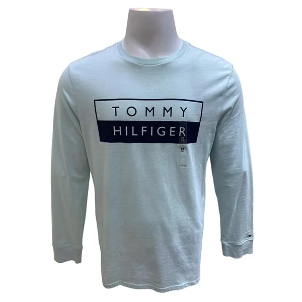 Áo Thun Dài Tay Tommy Hilfiger 78j5326331 Màu Xanh Nhạt Size M