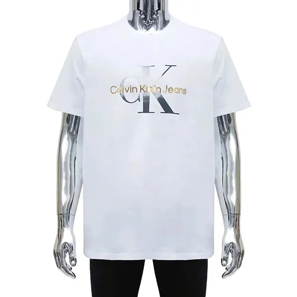 Áo Thun Nam Calvin Klein CK Logo Chữ Vàng SP40586685 - GC03 Màu Trắng Size M - Thời trang - Vua Hàng Hiệu
