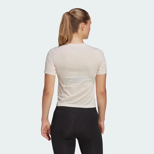 Áo Thun Nữ Adidas Cotton Train Essentials 3-Stripes Workout Tshirt HR7844 Màu Trắng Ngà Size XS - Thời trang - Vua Hàng Hiệu