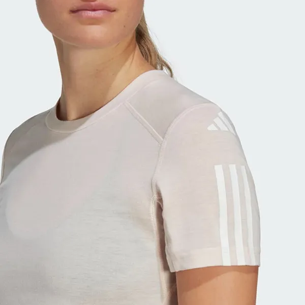 Áo Thun Nữ Adidas Cotton Train Essentials 3-Stripes Workout Tshirt HR7844 Màu Trắng Ngà Size XS - Thời trang - Vua Hàng Hiệu