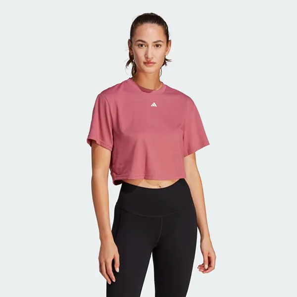 Áo Thun Thể Thao Nữ Adidas Studio Tshirt IB8563 Màu Hồng Nude Size 2XS