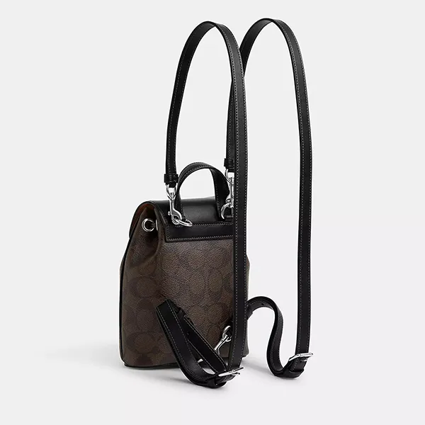 Balo Nữ Coach Amelia Convertible Backpack In Signature Canvas CL458 Màu Nâu Đen - Túi xách - Vua Hàng Hiệu