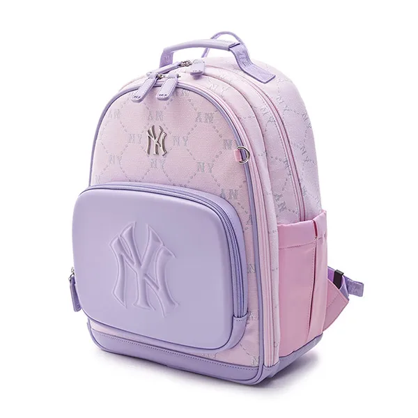 Balo Trẻ Em MLB Mini Diamond Monogram Round New School Bag New York Yankees 7ABKMD34N-50PKL Màu Hồng Nhạt