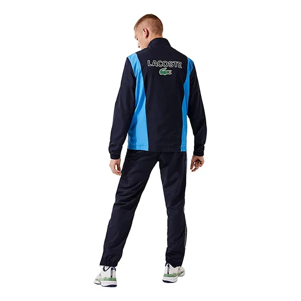 Bộ Quần Áo Gió Nam Lacoste Tracksuit Navy Blue Green Light Blue Màu Xanh