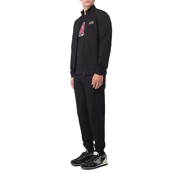 Bộ Quần Áo Nỉ Nam Emporio Armani EA7 8NPV51PJ05Z Tag Chữ Vàng Màu Đen