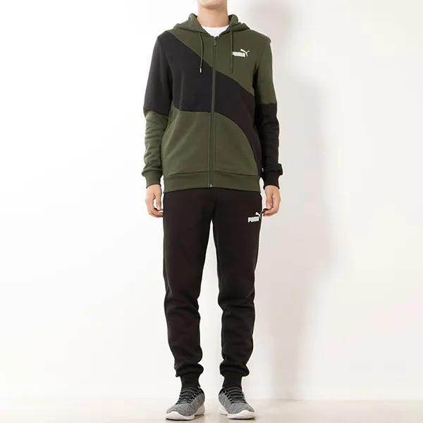 Bộ Thể Thao Nam Puma Men's Jersey Top and Bottom Set Tracksuit 678434 Màu Xanh Đen Size S