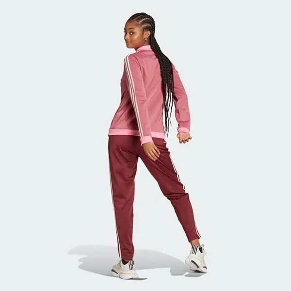 Bộ Thể Thao Nữ Adidas Essentials 3-Stripes Track Suit HR4910 Màu Hồng Đỏ Size S - Thời trang - Vua Hàng Hiệu