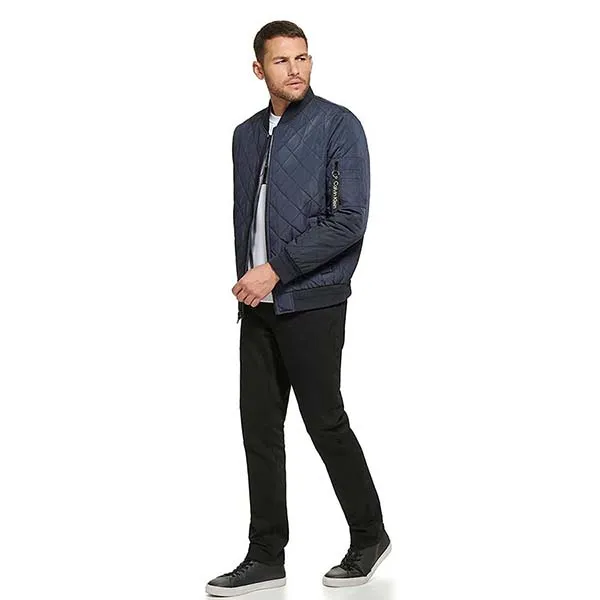 Áo Bomber Nam Calvin Klein CK Men's Quilted Bomber Jacket True Màu Xanh Navy Size S - Thời trang - Vua Hàng Hiệu