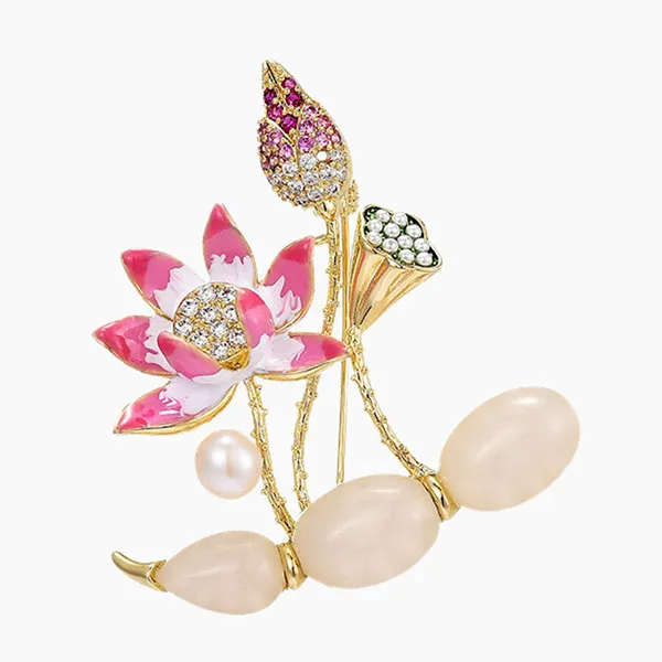 Cài Áo Meri Sen Hồng Thanh Khiết BR648 Màu Hồng