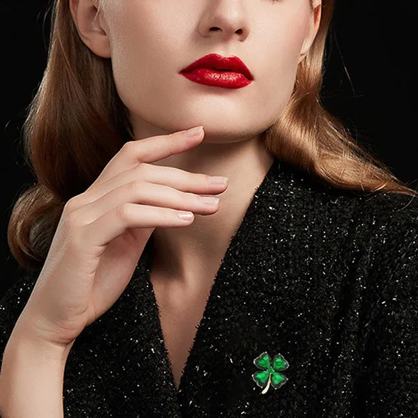 Cài Áo Nữ Meri Green Leaf BR599 Màu Xanh Green