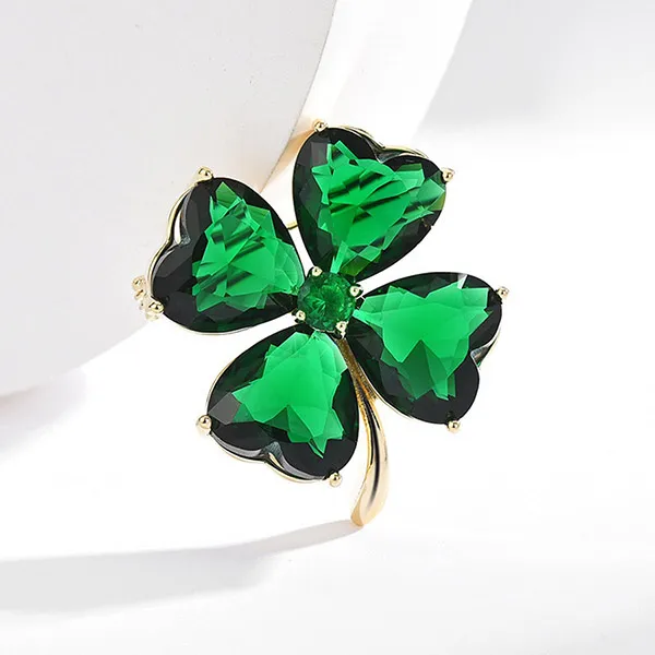 Cài Áo Nữ Meri Green Leaf BR599 Màu Xanh Green