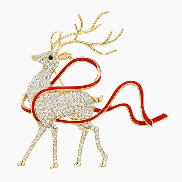 Cài Áo Nữ Meri Hươu Thần BR632 Màu Vàng