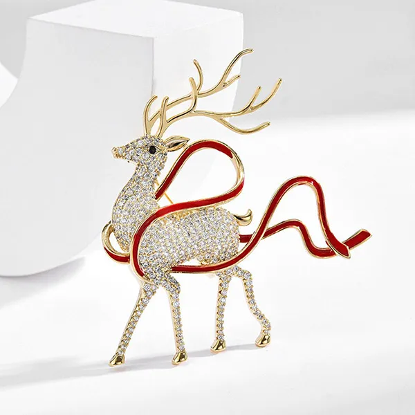 Cài Áo Nữ Meri Hươu Thần BR632 Màu Vàng