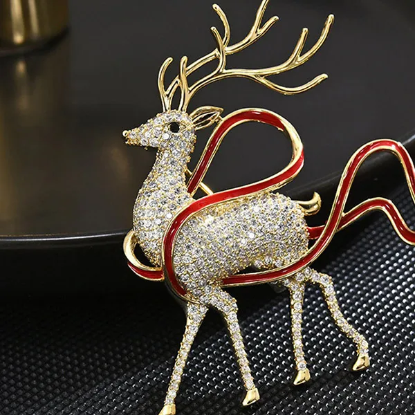 Cài Áo Nữ Meri Hươu Thần BR632 Màu Vàng