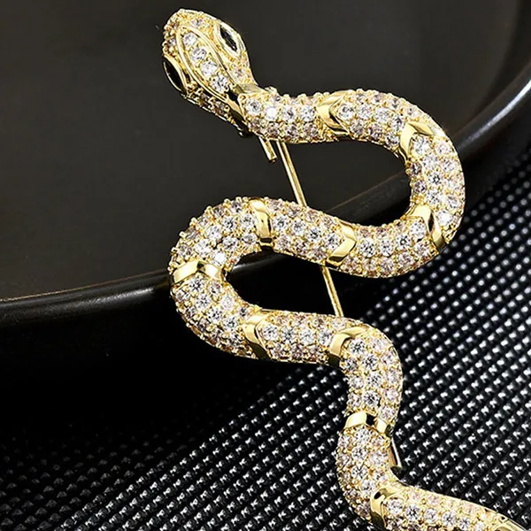 Cài Áo Nữ Meri Yellow Snake BR643 Màu Vàng