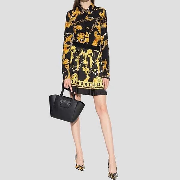 Chân Váy Nữ Versace Jeans Couture Black With Baroque Printed Skirts 75HAE8A0 NS313 G89 Màu Đen Size 40 - Thời trang - Vua Hàng Hiệu
