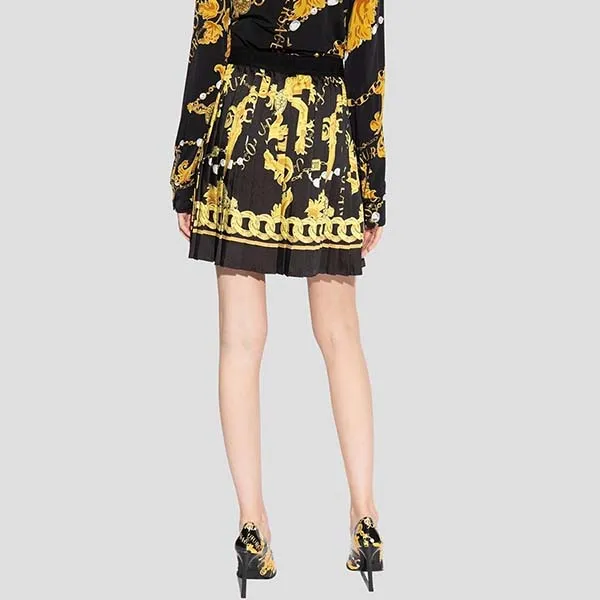 Chân Váy Nữ Versace Jeans Couture Black With Baroque Printed Skirts 75HAE8A0 NS313 G89 Màu Đen Size 40 - Thời trang - Vua Hàng Hiệu