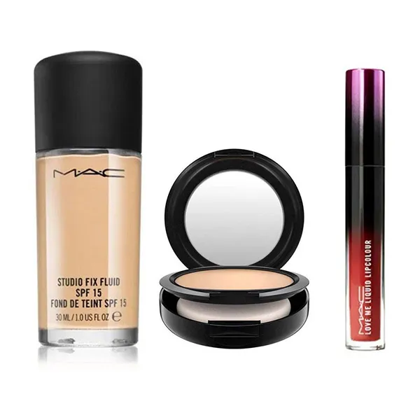 Combo 3 Món Trang Điểm MAC (Kem Nền NC20 + Phấn Phủ NC20 + Son MAC 480 Whatta Doll) - Trang điểm - Vua Hàng Hiệu