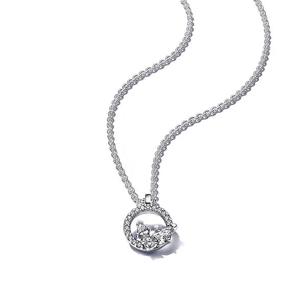 Dây Chuyền Nữ Pandora Sparkling Herbarium Circle & Cluster Pendant Necklace 392620C01-45 Màu Bạc - Trang sức - Vua Hàng Hiệu