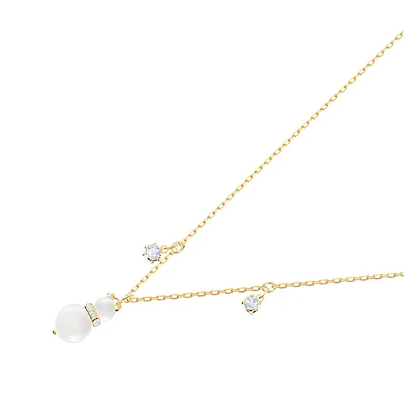 Dây Chuyền Nữ Swarovski Little Snowman White Gold Plating Pendant Necklace 5528916 Màu Vàng