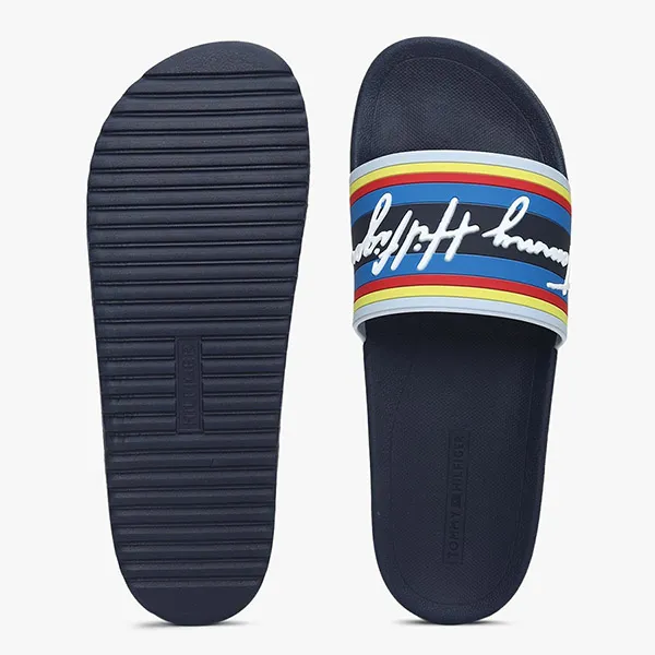 Dép Nam Tommy Hilfiger DARK BLUE SY Màu Xanh Size 44.5