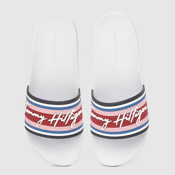Dép Nam Tommy Hilfiger DARK RED SY Màu Trắng Size 44.5