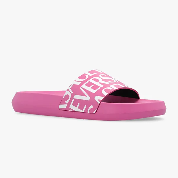 Dép Nữ Versace Pink Slides With Logo 1009459 1A05389-5P100 Màu Hồng Size 36