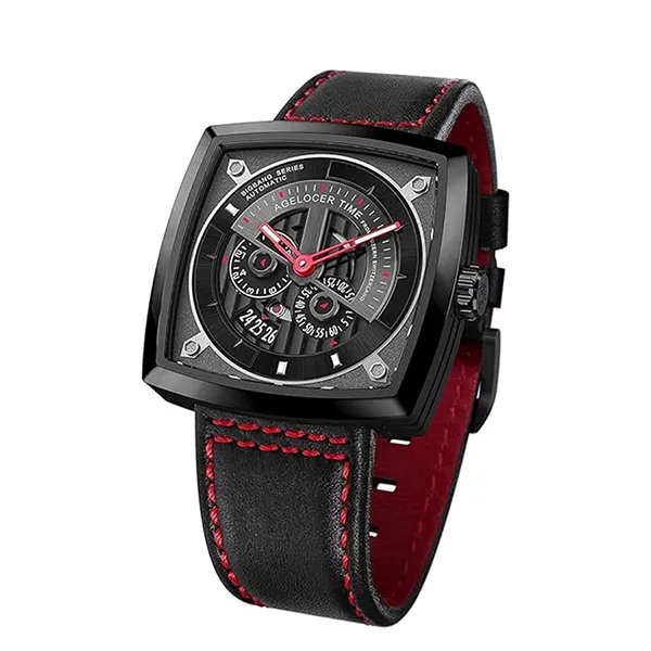 Đồng Hồ Nam Agelocer Automatic Watch 5604J4 Màu Đen