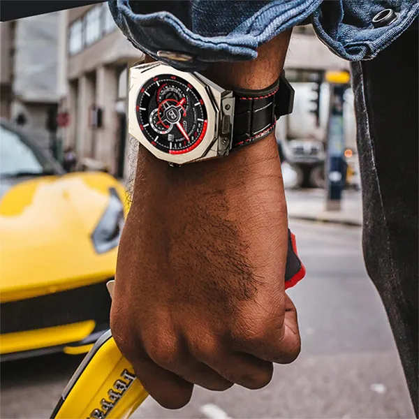Đồng Hồ Nam Bonest Gatti King Speed Red Watch BG8601-B3 Màu Đen