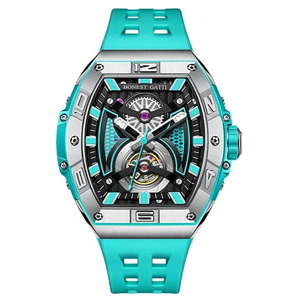 Đồng Hồ Nam Bonest Gatti Mechanical Wristwatch Luminous BG5701-A3 Màu Xanh
