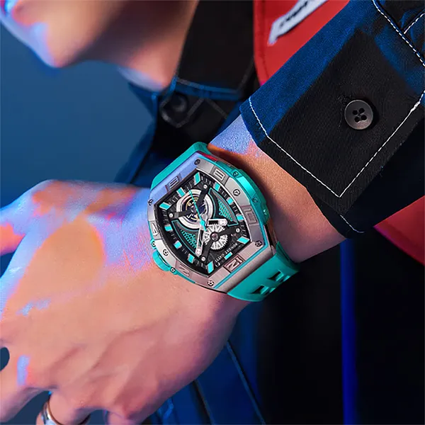 Đồng Hồ Nam Bonest Gatti Mechanical Wristwatch Luminous BG5701-A3 Màu Xanh