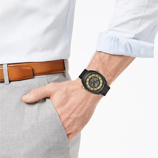 Đồng Hồ Nam Bulova Grammy Automatic Skeleton Watch 98A241 Màu Đen - Đồng hồ - Vua Hàng Hiệu